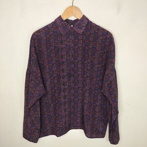 Vintage Para Silk Paisley Floral Blouse
